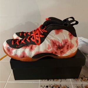 Nike Foamposite Sneakers - Black, Red, White